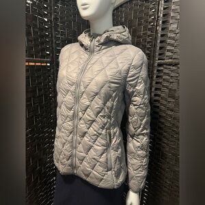 michael kors taupe light packable down puffer with gold hard ware size M